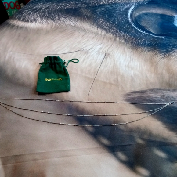 NWOT Silver 3 strand necklace from Italy. - Picture 10 of 12